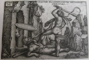 Hércules matando a Caco de Hans Sebald Beham